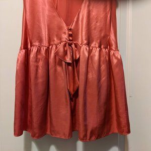 Victoria's Secret Sexy Silky Salmon Vintage Nightgown